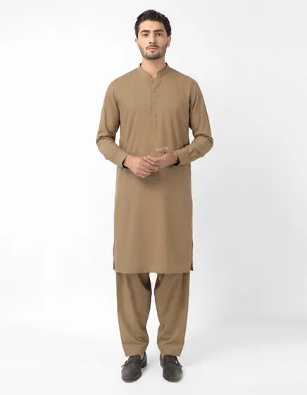 BEIGE CASUAL KAMEEZ SHALWAR