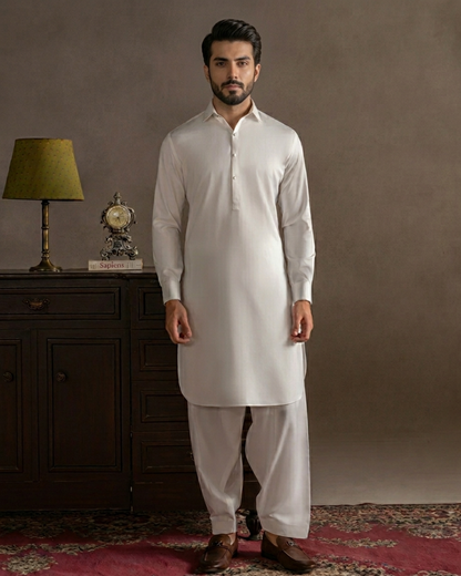 Off White Shalwar Kameez