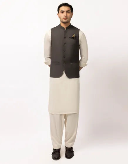 DARK GREY SUITING WAISTCOAT