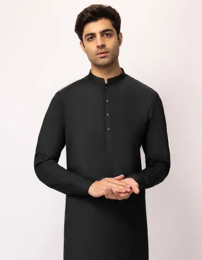 BLACK PLAIN KAMEEZ SHALWAR