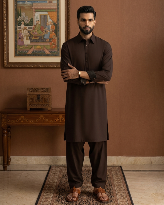 Brown Premium Shalwar Kameez
