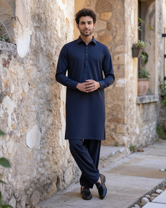 Blue Premium Shalwar Kameez