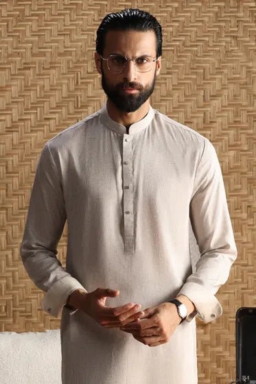 LA-PAZ - ASH WHITE EXCLUSIVE KAMEEZ SHALWAR