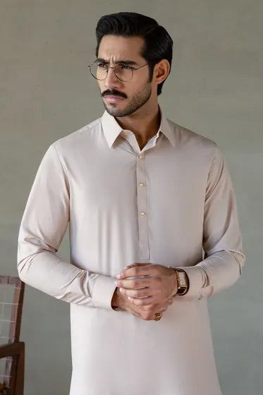 MOLDE - LIGHT BEIGE EXCLUSIVE KAMEEZ SHALWAR