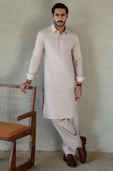 MOLDE - LIGHT BEIGE EXCLUSIVE KAMEEZ SHALWAR